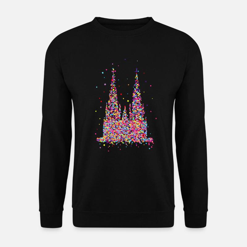 Kölner Dom, Konfetti - Unisex Pullover - Schwarz