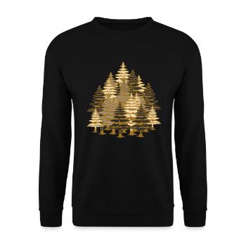 Arbres nature forêt sauvage - Sweat-shirt Unisexe - noir - Devant - Alina (178cm) & Michal (187cm)