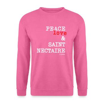 Peace Love and Saint Nectaire T-shirt - Unisex Pullover - Pink - Vorne