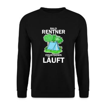 Bald Rentner Countdown läuft - Unisex Pullover - Schwarz - Vorne - Alina (178cm) & Michal (187cm)