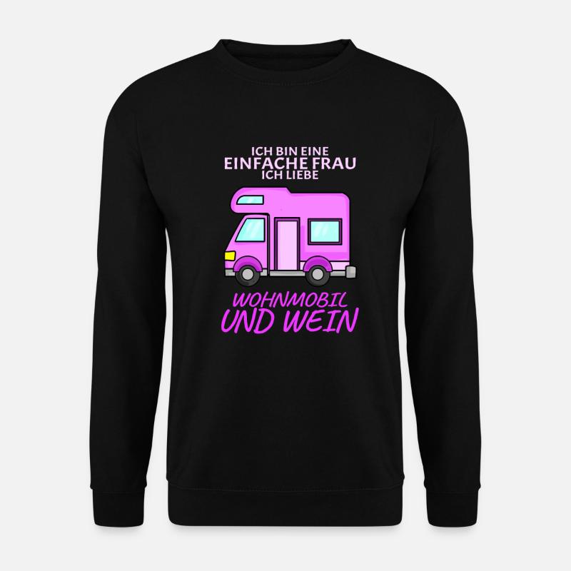 Wohnmobil und Wein - Unisex Pullover - Schwarz