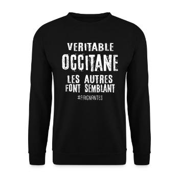 Véritable occitane , les autres font semblant - Sweat-shirt Unisexe - noir - Devant - Alina (178cm) & Michal (187cm)