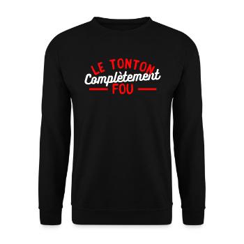 Le tonton complètement fou - Sweat-shirt Unisexe - noir - Devant - Alina (178cm) & Michal (187cm)