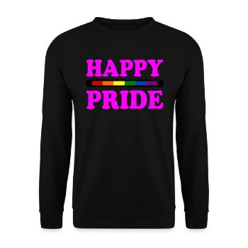 Happy pride - Unisex Sweatshirt - black - Front - Alina (178cm) & Michal (187cm)