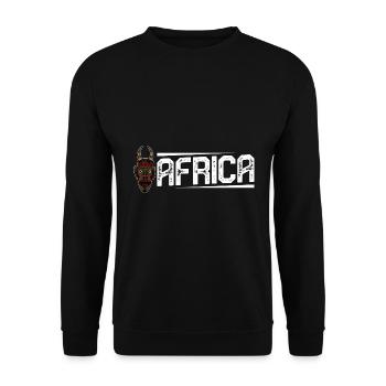 Africa Mask African Afro History - Unisex Sweatshirt - black - Front - Alina (178cm) & Michal (187cm)