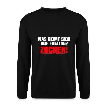 ZOCKEN - Unisex Pullover - Schwarz - Vorne - Alina (178cm) & Michal (187cm)