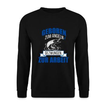 Anglers fishing fish work - Unisex Sweatshirt - black - Front - Alina (178cm) & Michal (187cm)