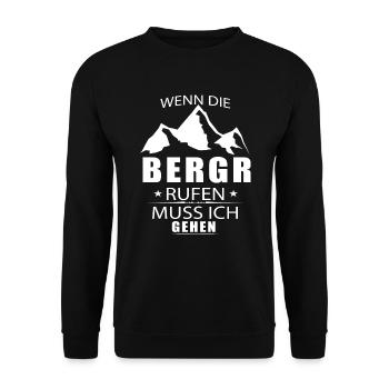 Mountains - Unisex Sweatshirt - black - Front - Alina (178cm) & Michal (187cm)