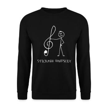 stickman rhapsody - Unisex Sweatshirt - black - Front - Alina (178cm) & Michal (187cm)