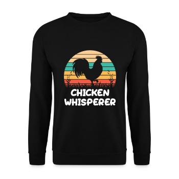 Chicken Whisperer - Unisex Sweatshirt - black - Front - Alina (178cm) & Michal (187cm)