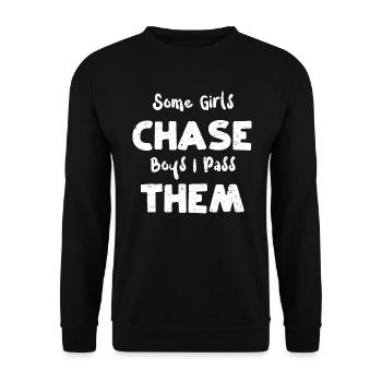 Quelques filles chassent les garçons je les croise - Sweat-shirt Unisexe - noir - Devant - Alina (178cm) & Michal (187cm)
