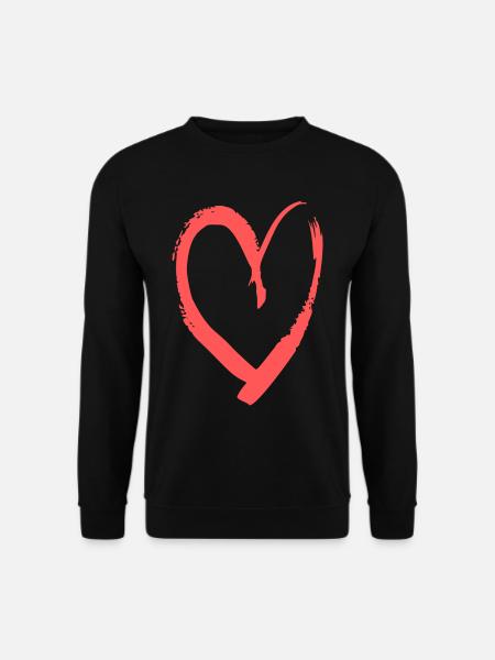 heart love saying gift idea - Unisex Sweatshirt - black