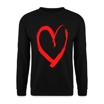 coeur amour dire idée cadeau - Sweat-shirt Unisexe - noir - Devant - Alina (178cm) & Michal (187cm)