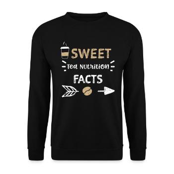 Valeur nutritive du thé sucré - Café - Sweat-shirt Unisexe - noir - Devant - Alina (178cm) & Michal (187cm)