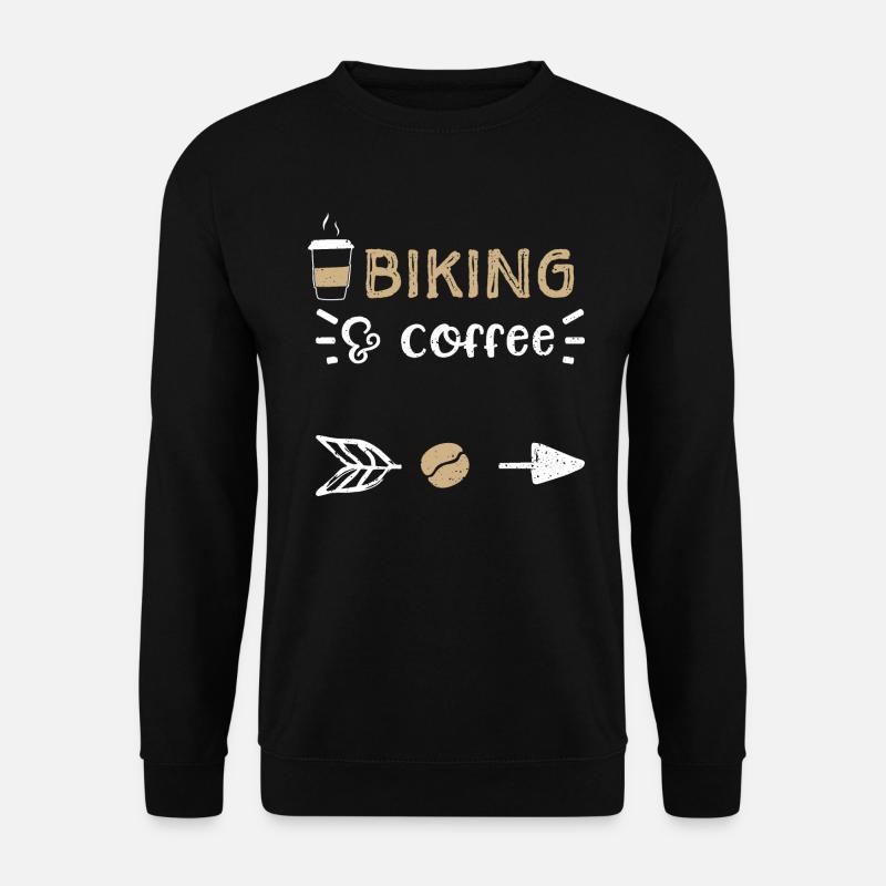 Vélo & Café - Café - Sweat-shirt Unisexe - noir