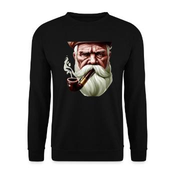 Seaman Seal Sailor Captain Sea Sailing - Unisex Sweatshirt - black - Front - Alina (178cm) & Michal (187cm)