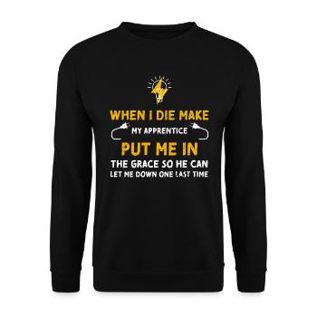 When I Die Make My Apprentice Pu... - Unisex Pullover - Schwarz - Vorne - Alina (178cm) & Michal (187cm)