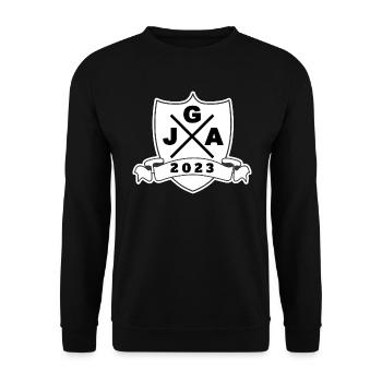 JGA 2023 23 - Unisex Pullover - Schwarz - Vorne - Alina (178cm) & Michal (187cm)