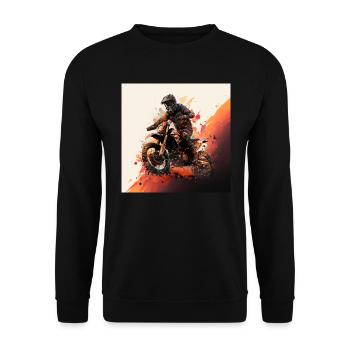 Motocross hero: show your love for off-road. - Unisex Sweatshirt - black - Front - Alina (178cm) & Michal (187cm)