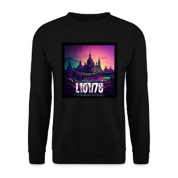 Skyline Dresden - Unisex Pullover - Schwarz - Vorne - Alina (178cm) & Michal (187cm)