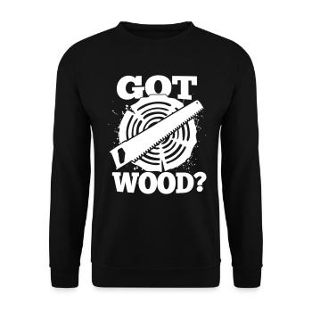 Dieu Wood a vu le cadeau - Sweat-shirt Unisexe - noir - Devant - Alina (178cm) & Michal (187cm)