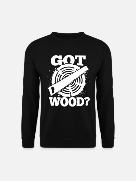 God Wood saw log trunk tree cases gift - Unisex Sweatshirt - black