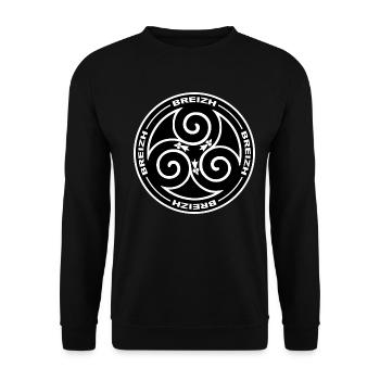 bretagne - breizh triskel 08 - Sweat-shirt Unisexe - noir - Devant - Alina (178cm) & Michal (187cm)