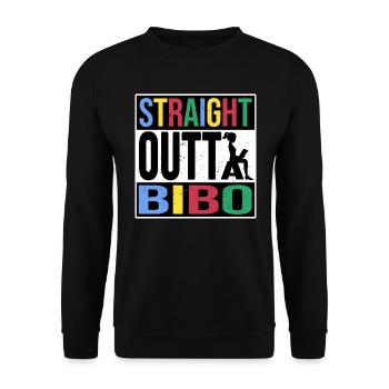 bibliotek lesen lesestunde buch fibel ebook bibo - Unisex Pullover - Schwarz - Vorne - Alina (178cm) & Michal (187cm)