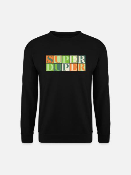 Super Duper - grün/orange - Unisex Pullover - Schwarz
