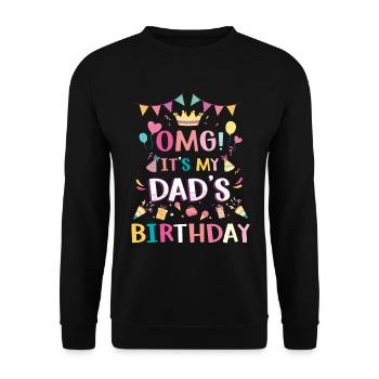 Best Papa Daddy Daddy Grandpa Father's Day T-Shirt - Unisex Sweatshirt - black - Front - Alina (178cm) & Michal (187cm)