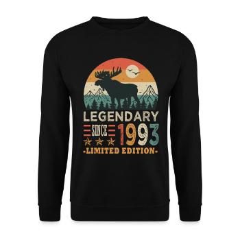 1993 legendary anniversary 30 years - Unisex Sweatshirt - black - Front - Alina (178cm) & Michal (187cm)