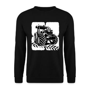 Traktor Traktorfahrer Landwirt Traktorreifen - Unisex Pullover - Schwarz - Vorne - Alina (178cm) & Michal (187cm)