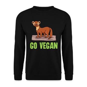 Marten design for proud vegans - Unisex Sweatshirt - black - Front - Alina (178cm) & Michal (187cm)