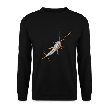 Poissons argentés, Lepisma saccharina, silverfish - Sweat-shirt Unisexe - noir - Devant - Alina (178cm) & Michal (187cm)