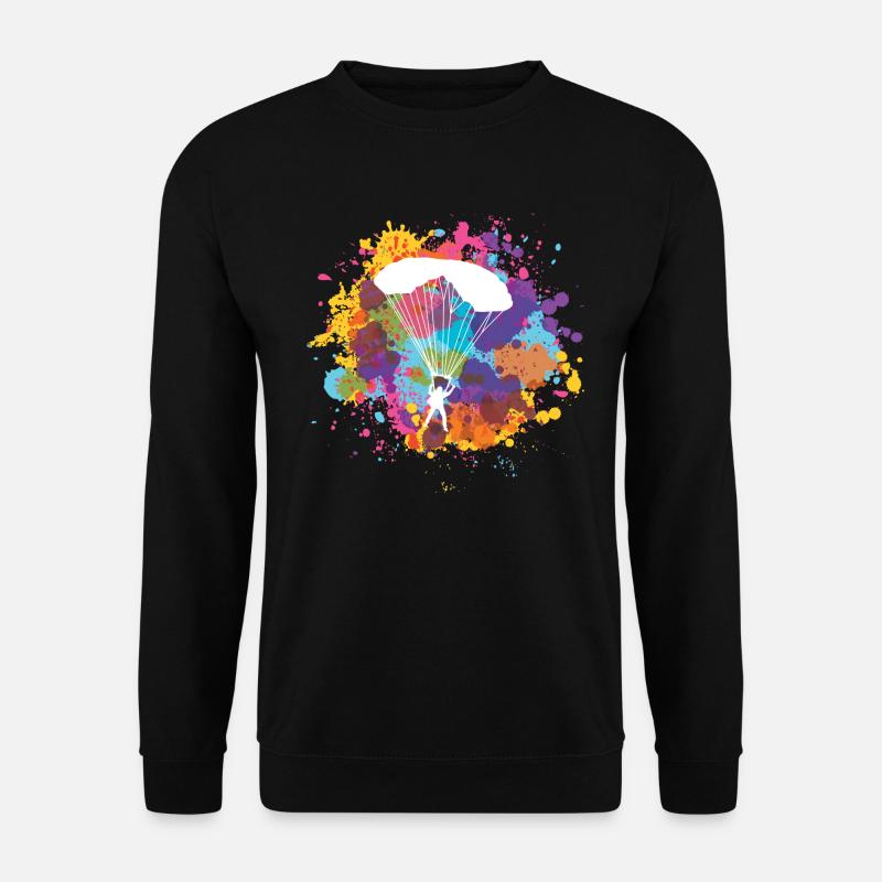 Skydive Parachute Skydiver Gift - Unisex Sweatshirt - black