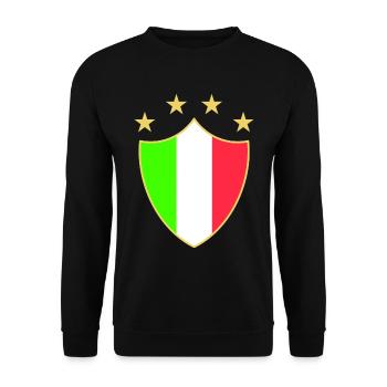 Italia amusant - Sweat-shirt Unisexe - noir - Devant - Alina (178cm) & Michal (187cm)