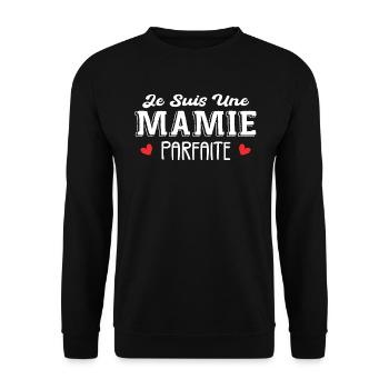Je Suis Une Mamie Parfaite - Sweat-shirt Unisexe - noir - Devant - Alina (178cm) & Michal (187cm)