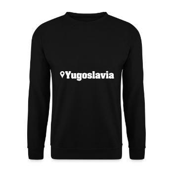 Jugoslavija Yougoslavie Jugo Tito SFRJ Jugoslawien - Sweat-shirt Unisexe - noir - Devant - Alina (178cm) & Michal (187cm)