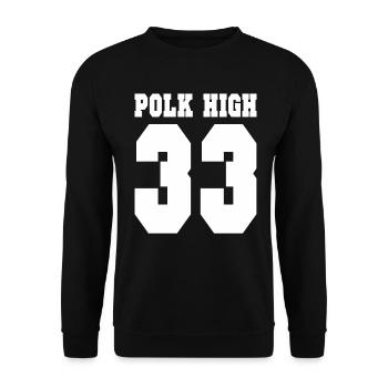 MIX - POLK HIGH 33 - No Maam Shirts uvm - - Unisex Pullover - Schwarz - Vorne - Alina (178cm) & Michal (187cm)