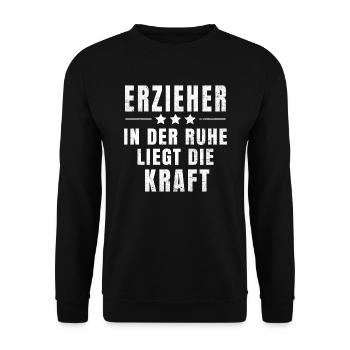 Erzieher T-Shirt - Unisex Pullover - Schwarz - Vorne - Alina (178cm) & Michal (187cm)