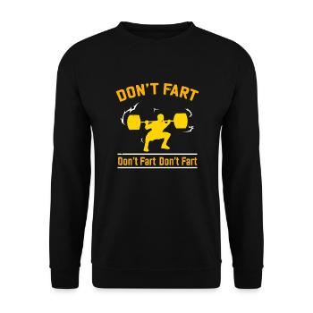 Nicht furzen! - Geschenk - Unisex Pullover - Schwarz - Vorne - Alina (178cm) & Michal (187cm)