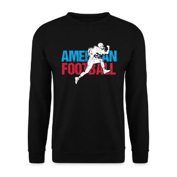 AMERICAN FOOTBALL - Unisex Sweatshirt - black - Front - Alina (178cm) & Michal (187cm)