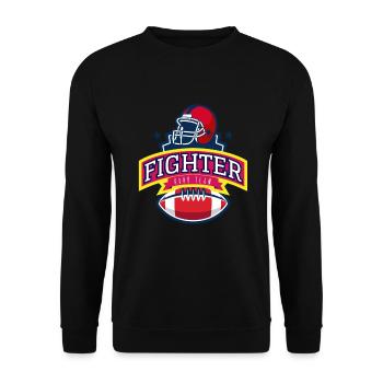 HARD TEAM FOOTBALL FIGHTER - Unisex Sweatshirt - black - Front - Alina (178cm) & Michal (187cm)