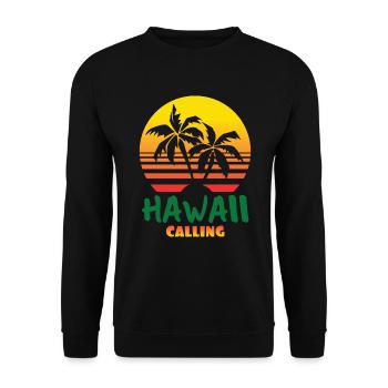 HAWAII - Unisex Pullover - Schwarz - Vorne - Alina (178cm) & Michal (187cm)
