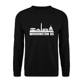 WASHINGTON DC - Unisex Pullover - Schwarz - Vorne - Alina (178cm) & Michal (187cm)