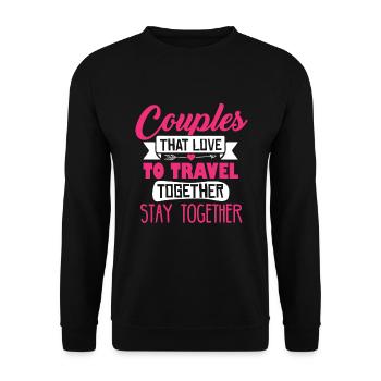 COUPLES - Unisex Pullover - Schwarz - Vorne - Alina (178cm) & Michal (187cm)