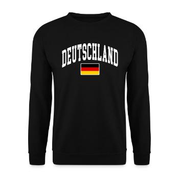 Deutschland - Unisex Pullover - Schwarz - Vorne - Alina (178cm) & Michal (187cm)