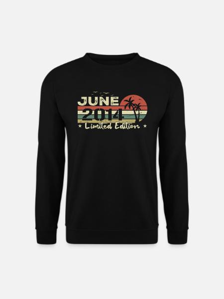 10. Juni Jubiläum Vintage Born 2014 Vibe - Unisex Pullover - Schwarz