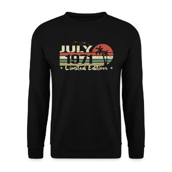 July 53rd Anniversary Vintage Born 1971 Vibe - Unisex Sweatshirt - black - Front - Alina (178cm) & Michal (187cm)