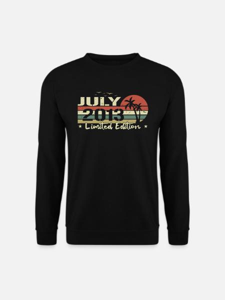 Juli Vintage 11. Geburtstag geboren 2013 Stimmung - Unisex Pullover - Schwarz